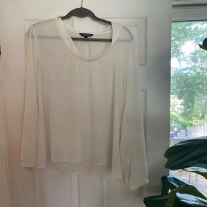 Express white shear blouse